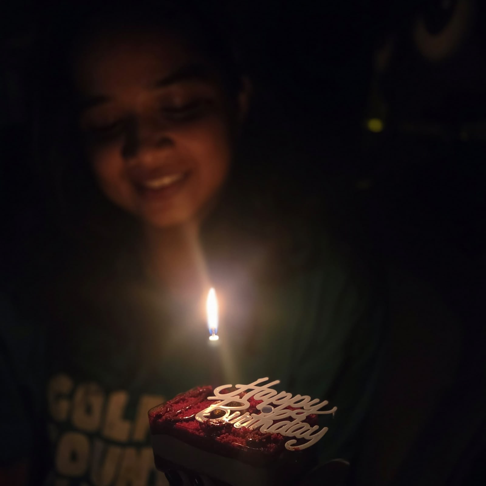 Soniya with a birthday candle